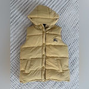 Burberry reversible kids puffer vest.